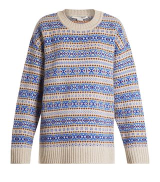 Stella McCartney + Fair Isle Oversized Wool-Knit Jacquard Sweater