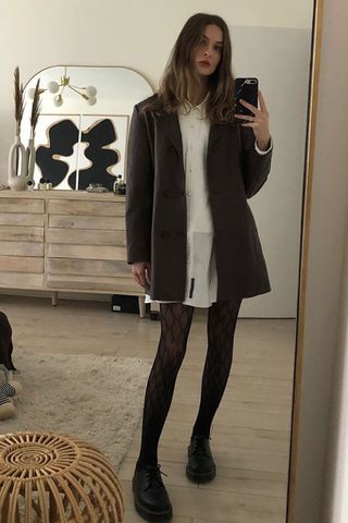 6 Ways to Wear Black Tights With All Your Dresses Who What Wear