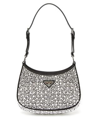 Prada + Cleo Crystal-Embellished Shoulder Bag