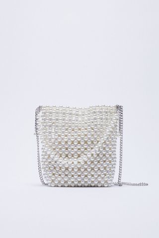 Zara + Pearl Bead Bucket Bag