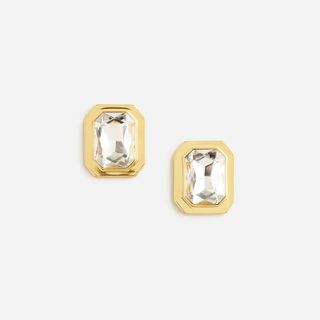 J.Crew + Oversized faceted-crystal stud earrings