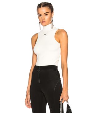 Off-White + Cropped Knit Top