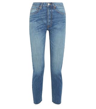 Re/Done + Originals High-Rise Ankle Crop Slim-Leg Jeans