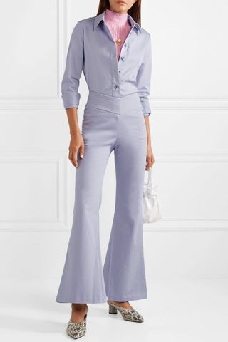 Staud + Cher Stretch-Cotton Flared Pants