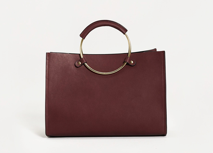 Mango + Metallic Handle bag