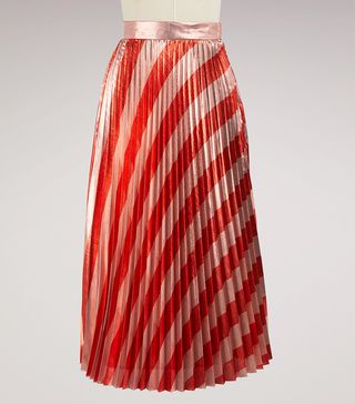 Off-White + Tulle Pleated Skirt