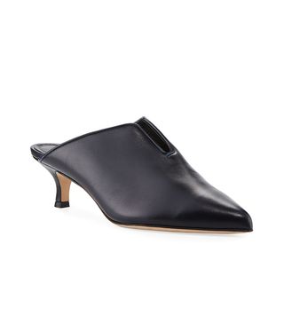 Tibi + Dana Leather Low-Heel Mule Pump