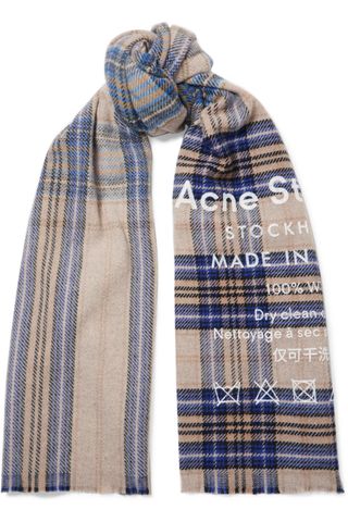 Acne Studios + Checked Wool Scarf