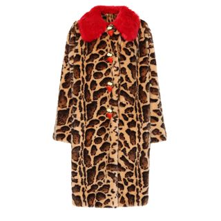 Dolce and Gabbana + Leopard Faux Fur Coat