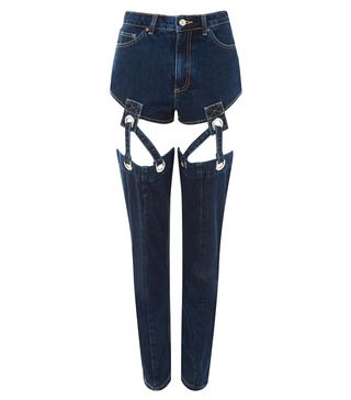 Topshop + Moto Suspender Mom Jeans