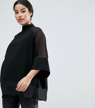 ASOS Maternity + Sheer and Solid Oversize Tee