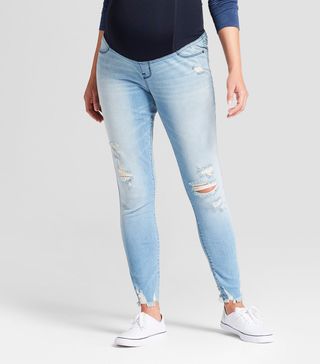 Isabel + Maternity Crossover Panel Skinny Jeans