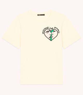 Maje + Wednesday Embroidered T-Shirt