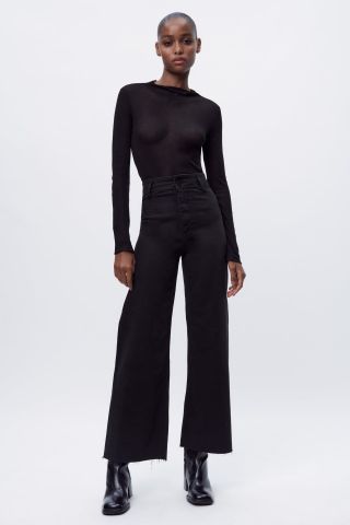 Zara + ZW Marine Straight High-Waist Jeans