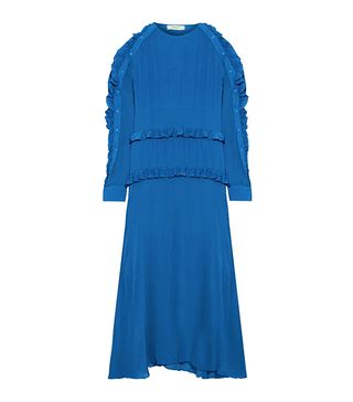Preen Line + Amata Ruffle-Trimmed Crepe Midi Dress