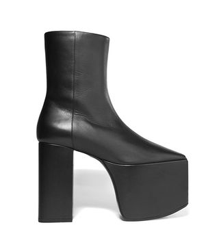 Balenciaga + Leather Platform Ankle Boots