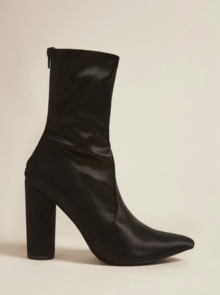 Forever 21 + Pointed Satin Sock Boots