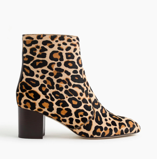 J.Crew + Ankle Boots in Leopard Calf Hair