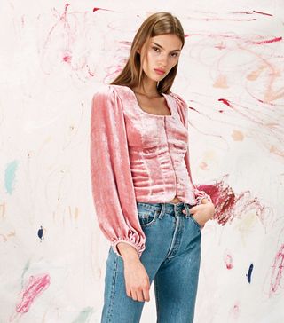 Staud + Clemence Top Dusty Rose