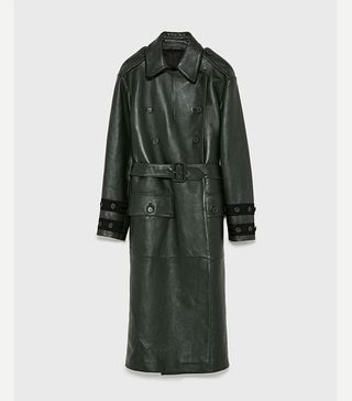 Zara + Leather Trench Coat