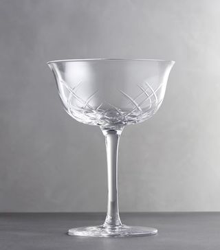 Pottery Barn x Monique Lhuillier + Avril Small Cut Glass Coupe Set of 4