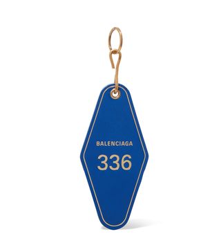 Balenciaga + Hotel Printed Leather Keychain