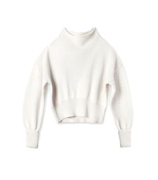 M. Martin + Cropped Slouchy Roll Neck Sweater