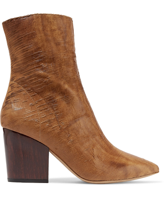 Iro + Ladila Sliced Leather Ankle Boots in Tan