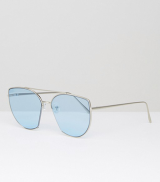 ASOS + Metal Kitten With Cut Away and Highbar in Blue Colored Lens