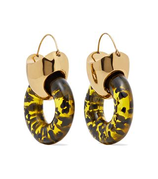 Ellery + Hush Gold-Plated Resin Earrings