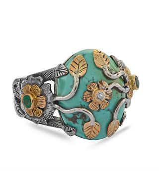 Emma Chapman Jewellery + Rosa Turquoise Diamond Emerald Ring