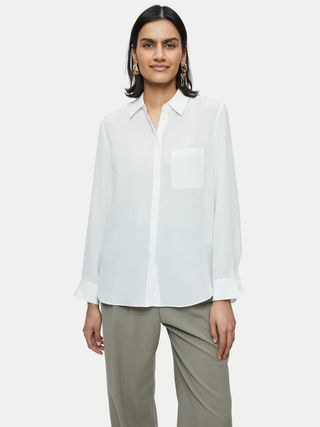 Jigsaw + Silk Pocket Long Sleeve Shirt