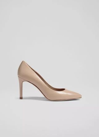 LK Bennett + Floret Nude 2 Leather Pointed Courts