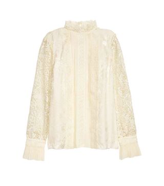 Erdem x H&M + Silk Blouse With Lace