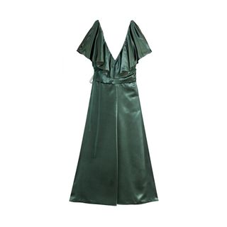Valentino + Ruffled Velvet Dress