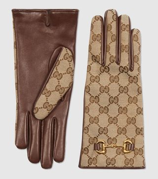 Gucci + GG Canvas Gloves With Horsebit