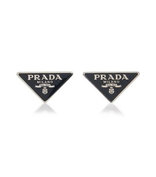 Prada + Enameled Sterling Silver Earrings