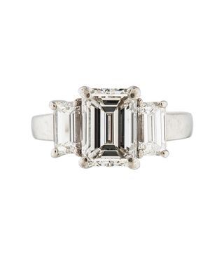The RealReal + Platinum Diamond Three Stone Engagement Ring