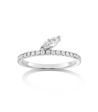 Selin Kent + Defne Pavé Ring Diamond Marquise