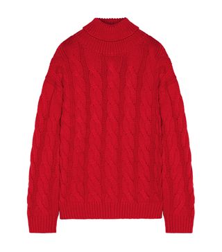 Mansur Gavriel + Cable-Knit Cashmere Turtleneck Sweater