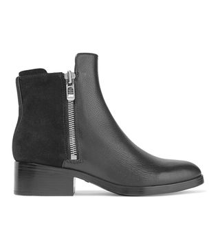 3.1 Phillip Lim + Alexa Textured-Leather and Suede Ankle Boots