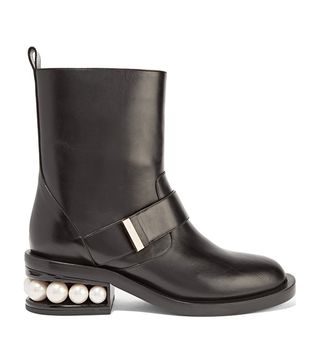 Nicholas Kirkwood + Casati Embellished Leather Biker Boots