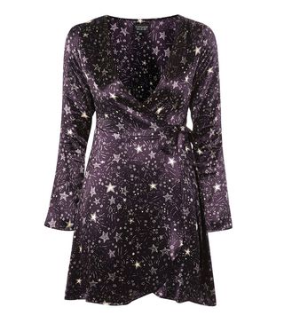 Topshop + Star Print Wrap Dress