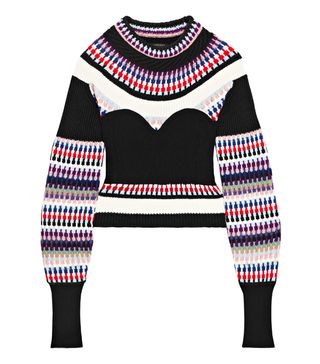 Burberry x Net-a-Porter + Black Corset Knit Jumper