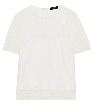 Burberry x Net-a-Porter + White Lace T-Shirt