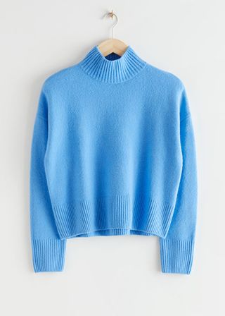 & Other Stories + Cropped Mock Neck Sweater