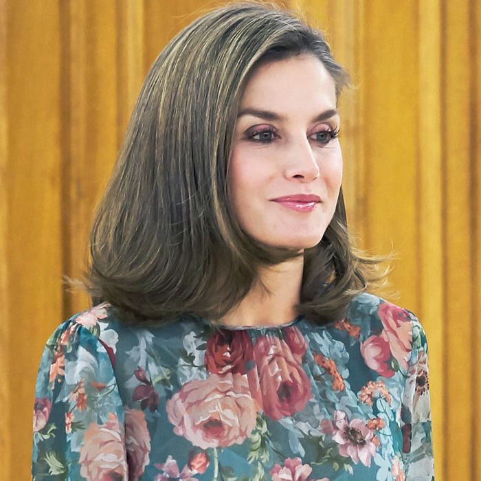 princess letizia zara dress Queen Letizia Floral Zara Dress