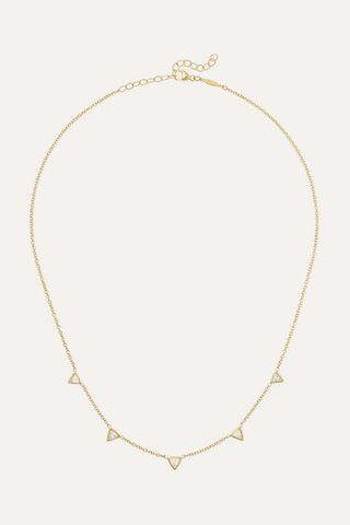 Jacquie Aiche + 14-Karat Gold Diamond Necklace