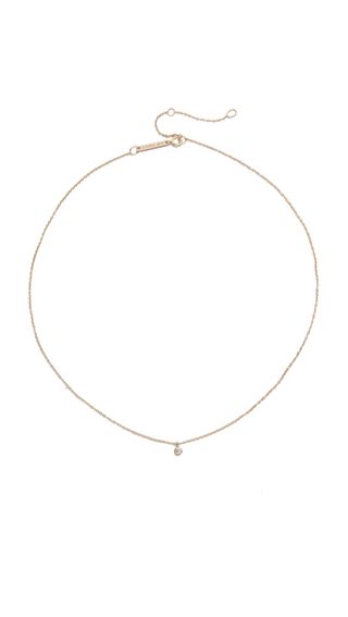 Zoe Chicco + 14k Gold One Diamond Chain Choker Necklace