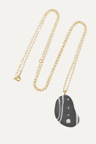 CVC Stones + Legendary 18-Karat Gold, Stone and Diamond Necklace